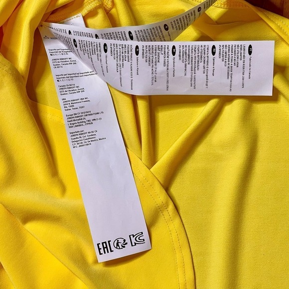 NWT Joseph Ribkoff Women’s Limóncello Blouse Yellow Short Sleeve Top Size US 8 - Picture 12 of 13